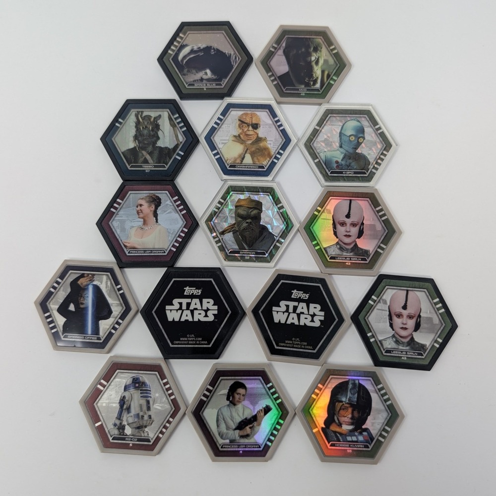 Topps Star Wars Galactic Connexions‎ Tiles Lot of 15 - Princess Leia R2-D2 Holo